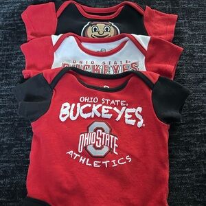 Ohio State Buckeyes Red and Black Kids One Piece